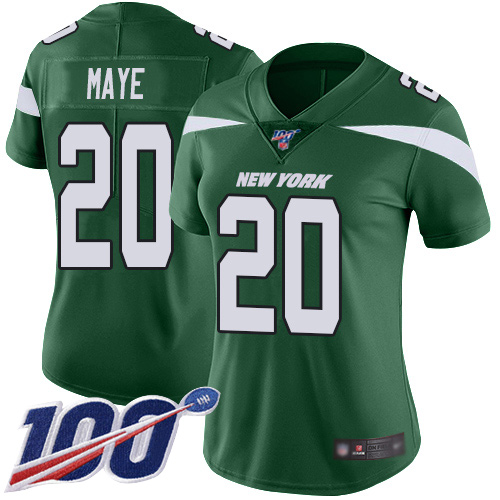 New York Jets Limited Green Women Marcus Maye Home Jersey NFL Football #20 100th Season Vapor Untouchable->new york jets->NFL Jersey